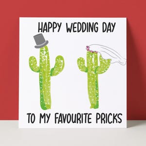 Carte de mariage drôle | Mariage des meilleurs amis | Piqûres de mariage grossières