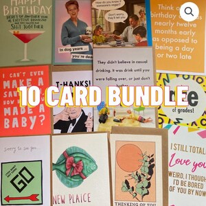 Mystery Greetings Card Bundle: Funny Offensive Cards - 10 Pack