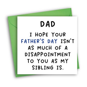 Funny Father's Day Card Siblings Rivalry Father's Day image 2