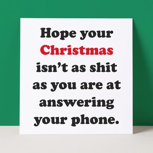 Carte de Noël drôle | Répondeur téléphonique
