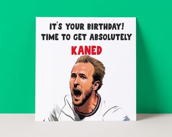 World Cup Birthday Card - Harry Kane England Football