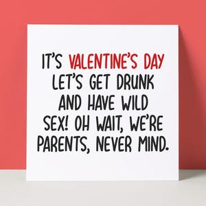 Funny Parent Valentine's Day Card - Mum Dad New Baby Valentine