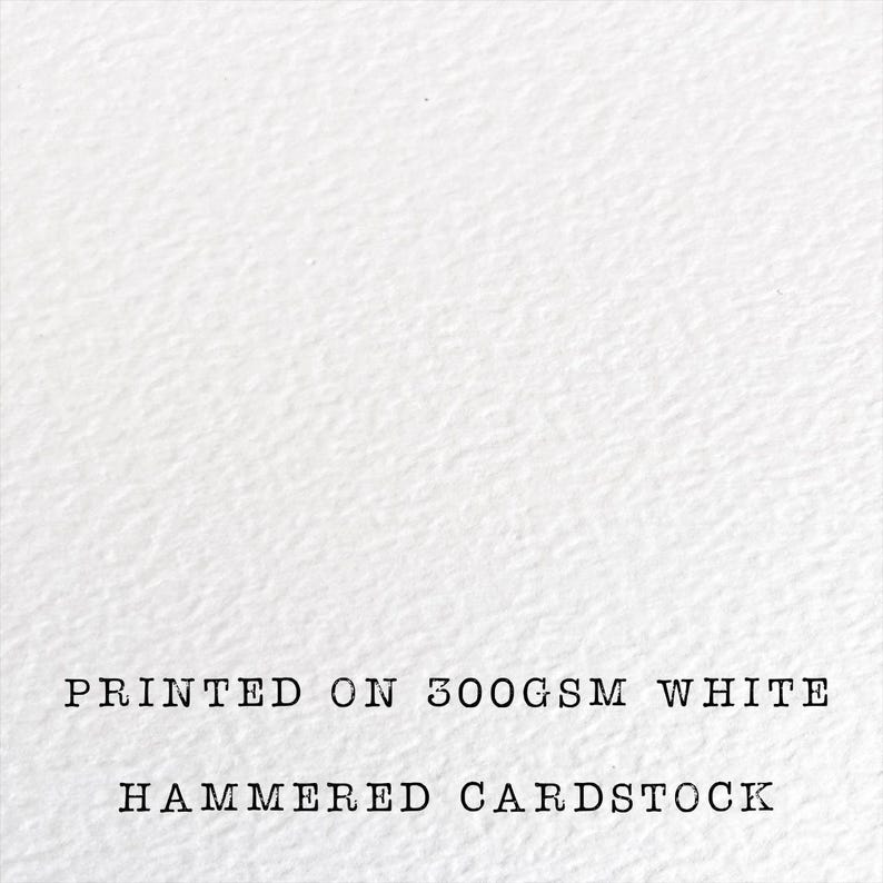 The image is a printed white paper with the text "HANDMED CARDSTOCK" printed on it.