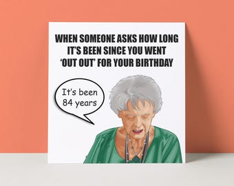 Funny '84 Years' Birthday Card | Titanic Meme Card