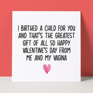 Naissance enfant mari petit ami valentine | Carte de Saint-Valentin drôle | Carte de Saint-Valentin grossière