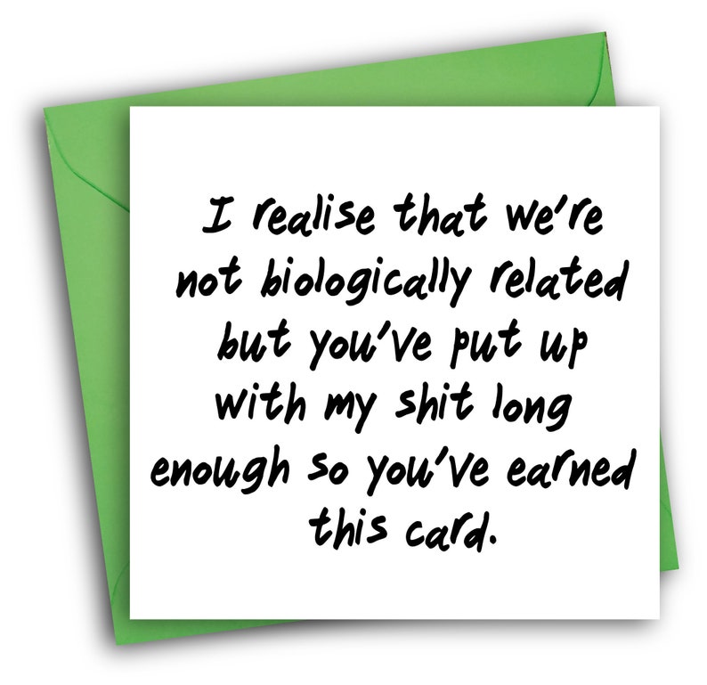 Funny Step-Parent Card/ Blended Family / Father's Day Card image 1