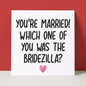 Funny Bridezilla Wedding Card: LGBTQ Celebration