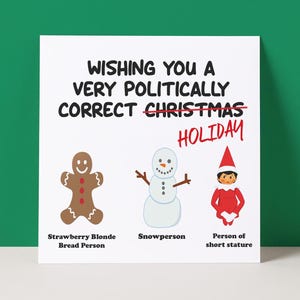 PC Christmas | Funny Christmas Card | Politically Correct Card