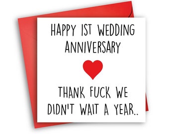 2020 Wedding Anniversary Card | 1st Wedding Anniversary