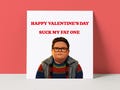 Stranger Things Valentine's Day Card: Dipshit Derek Funny Suck My Fat One product logo