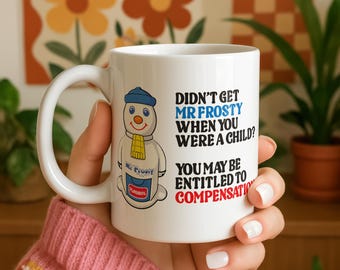 Nostalgia Mug - Funny British Memories - Mr Frosty Joke - The Wonky Portrait Club Mug