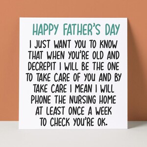 Funny Father's Day Card | Nursing Home | Old and Decrepit image 1