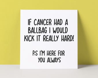 Cancer Thinking Of You Card - Funny Get Well Card