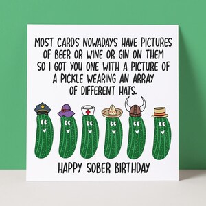 Carte d'anniversaire sobre drôle | Anniversaire sobre | Carte d'anniversaire amusante