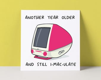i-Mac Birthday Card: Retro 90s Kid Card