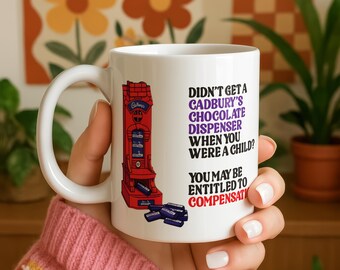 Nostalgia Mug - Funny British Memories - Cadburys Dispenser Joke - The Wonky Portrait Club Mug