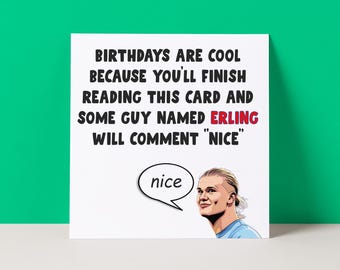 Erling Haaland Birthday Card – Funny World Cup Social Media