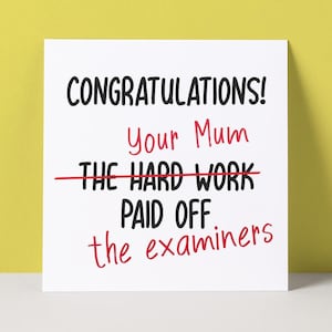 Passed Exams Card | Funny Graduation Card | Driving Test Card Congratulations
