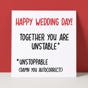 Funny Wedding Card | Autocorrect Card Wedding Funny