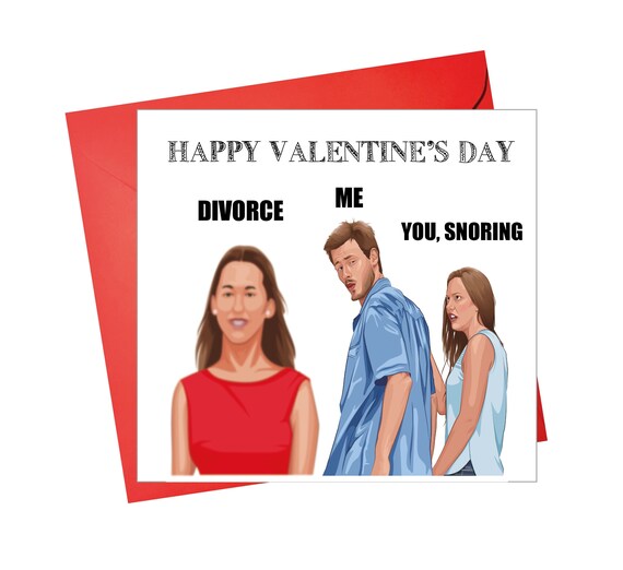 Meme Valentine's Card Snoring Valentine Distracted - Etsy New Zealand Meme Valentine's Card Snoring Valentine Distracted - Etsy New Zealand