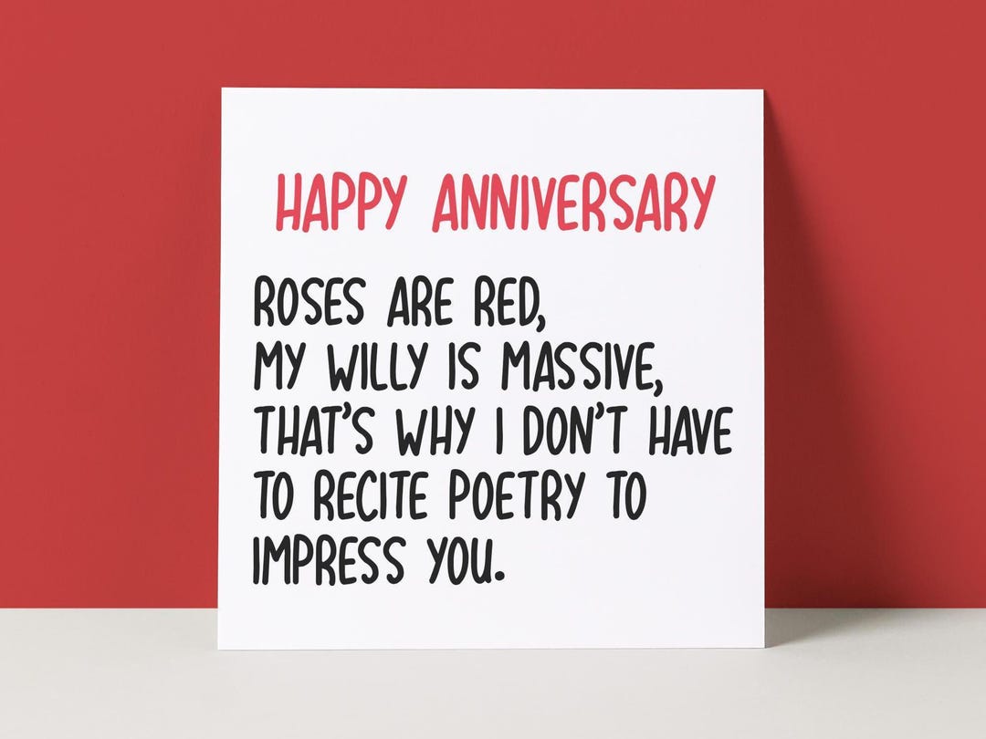 Rude Anniversary Card: Funny Wife, Girlfriend Gift - Etsy
