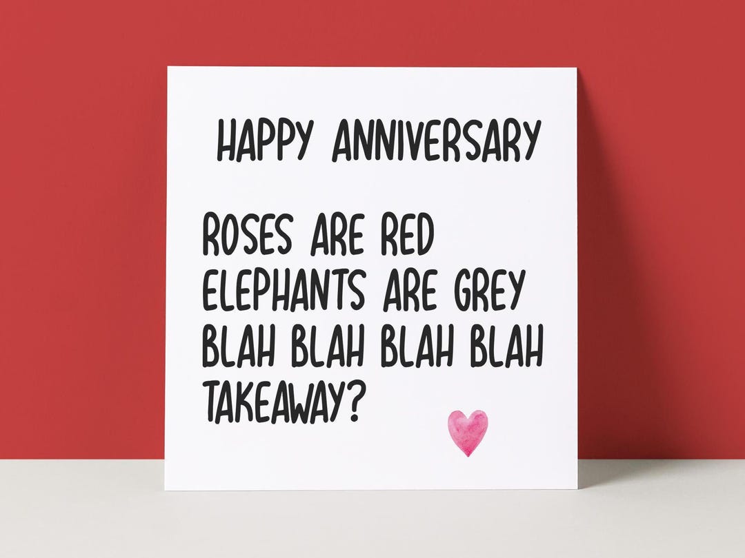 Takeaway Anniversary Card | Funny, Rude Anniversary Gift - Etsy