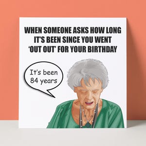 Carte Titanic drôle | 84 ans Meme | Carte d'anniversaire Titanic Lady Meme