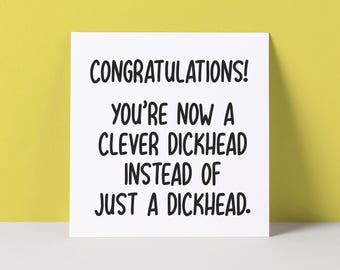 Tarjeta de graduación divertida: Tarjeta de felicitación irreverente