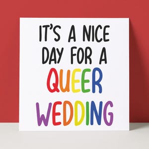 Carte de mariage LGBTQ drôle | Mariage homosexuel | Carte LGBTQ