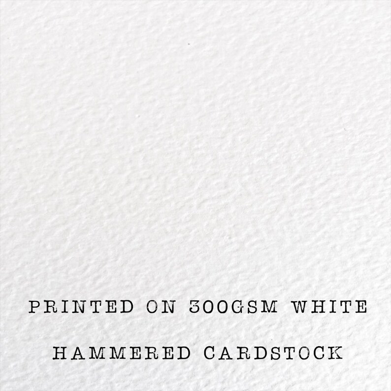 The image is a printed white paper with the text "HANDMED CARDSTOCK" printed on it.