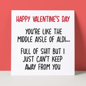 Funny Aldi Valentine&#39;s Day Card: Rude Humor