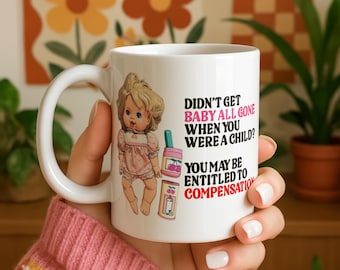 Nostalgia Mug - Funny British Memories - Baby All Gone Joke - The Wonky Portrait Club Mug