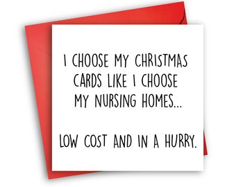 Funny Nursing Home Card | Rude Christmas Card | Nursing Home