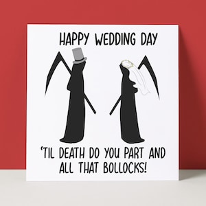 Funny Wedding Card | Grim Reaper | Rude Wedding Card