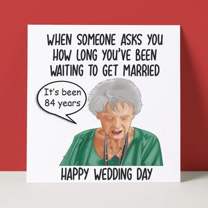 Carte de mariage drôle | carte meme | Longues fiançailles Titanic 84 ans