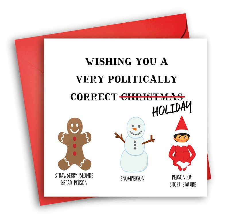 PC Christmas Funny Christmas Card Politically Correct Card Etsy