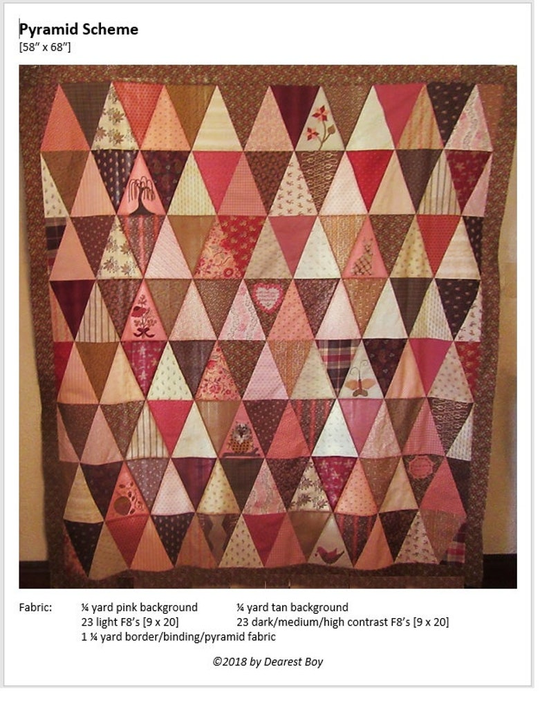 Pyramid Scheme Quilt Pattern | Etsy