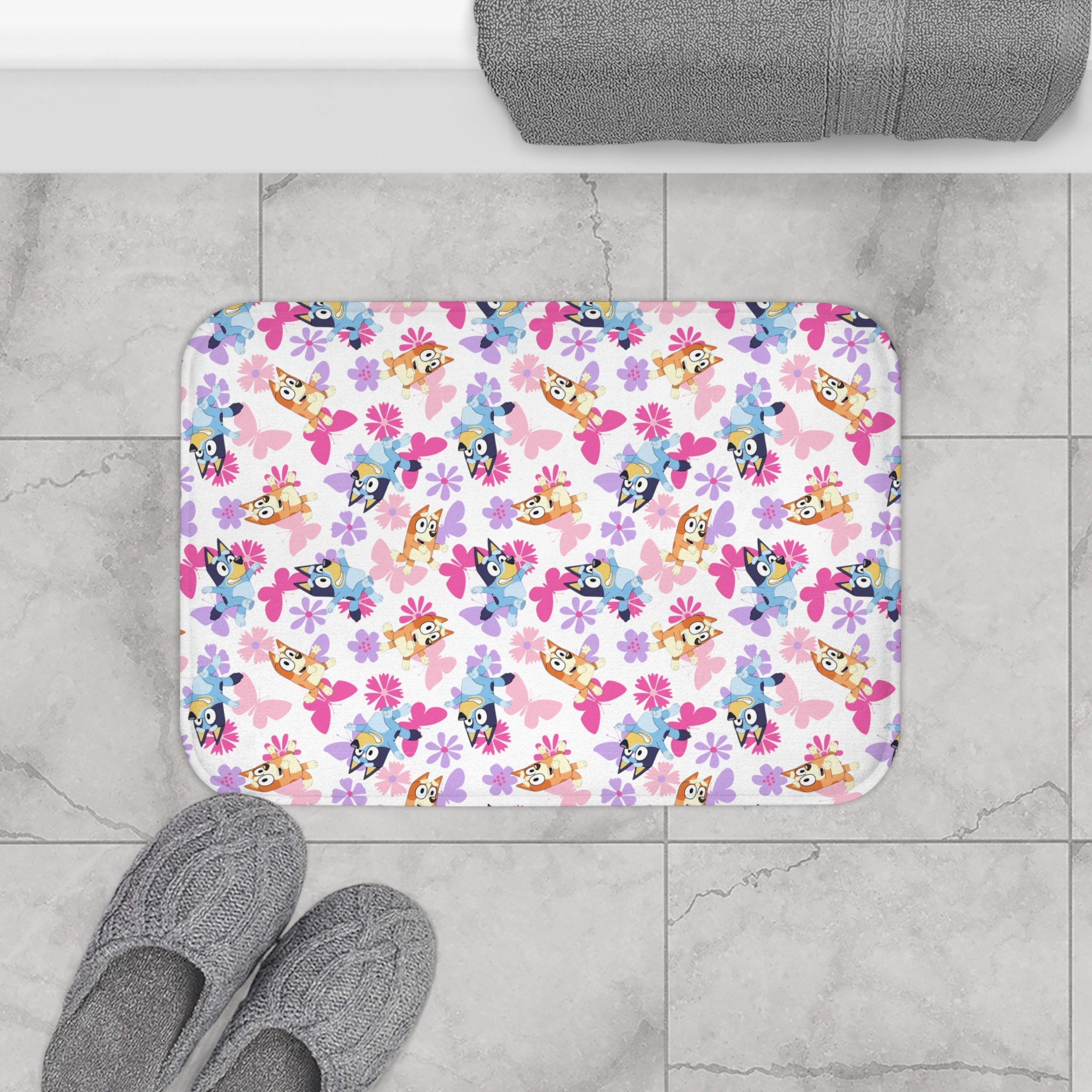 Heeler Sisters Bath Mat, BlueyDad & Bingo Bathroom