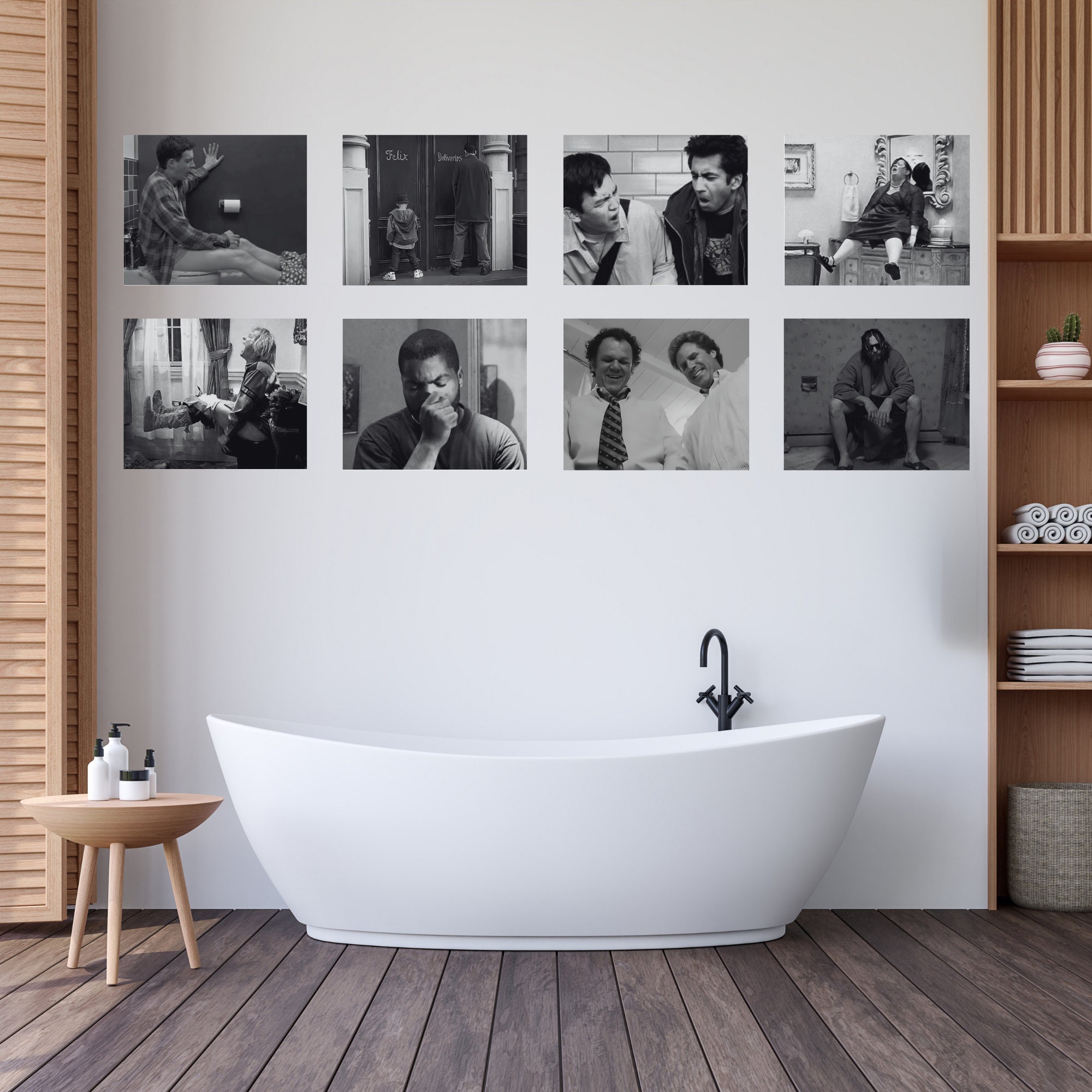 Funny Bathroom Art Movie Poster, Movie Bathroom Scenes, Funny Bathroom ...