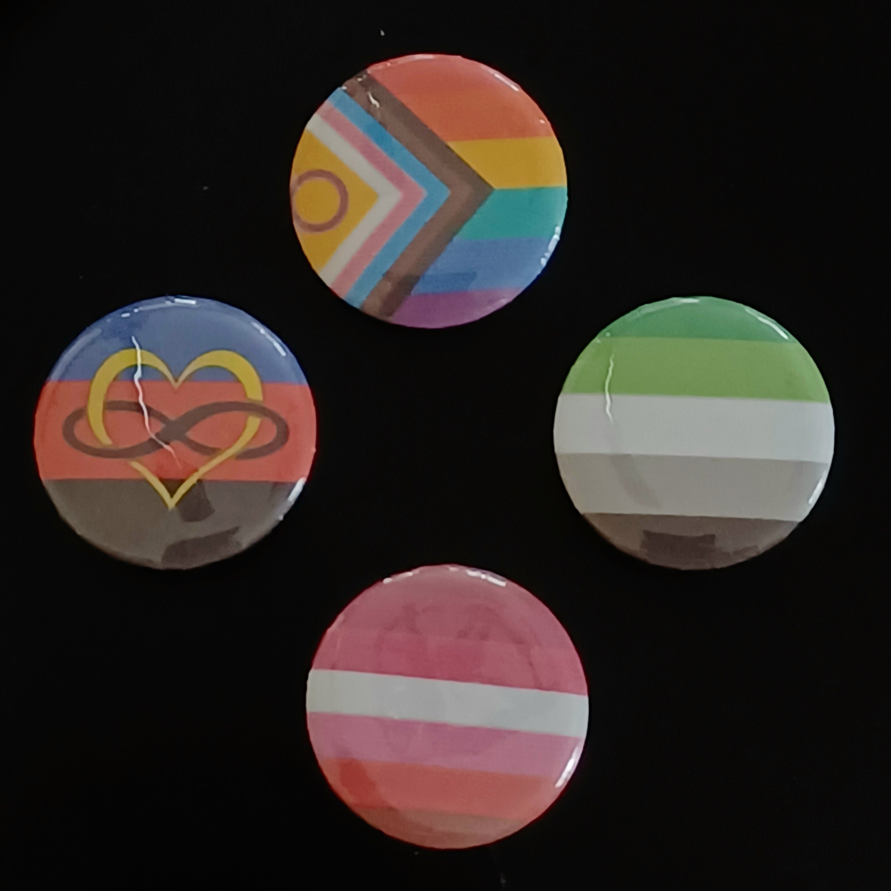 Pride Flag Pin-back Buttons - Etsy