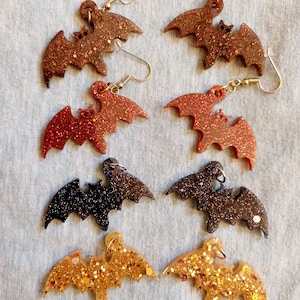 Bat Shaped Resin Earrings