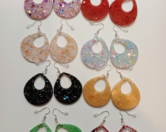Drop Shaped Resin Earrings