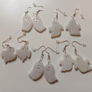 Ghost Shaped Resin Earrings