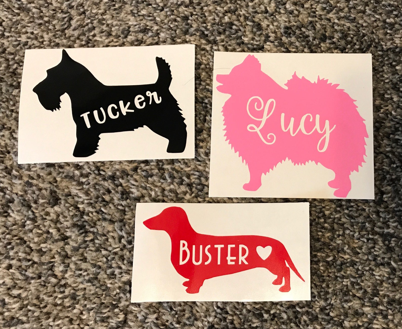 Personalized Dog decals with pets name. Pet decals. Custom pet Etsy