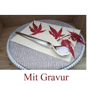 Brieföffner aus Metall mit Gravur Metallbrieföffner personalisierbar Briefmesser Geschenk