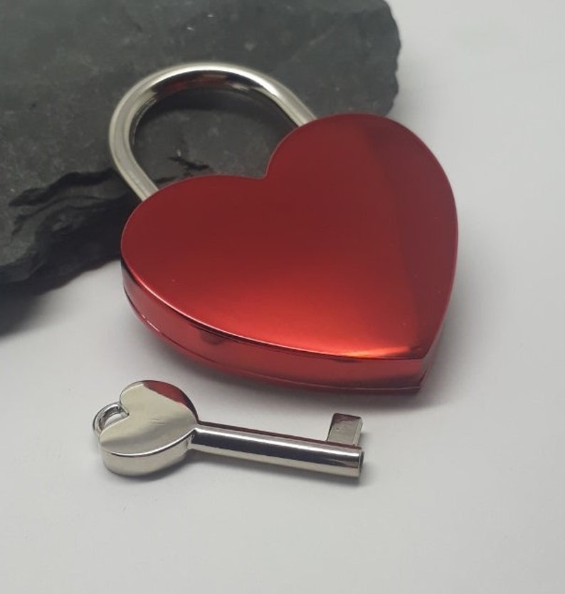 Love lock with engraving, personalized lock, bridge lock image 5