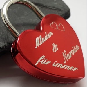 Love lock with engraving, personalized lock, bridge lock image 9