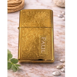 Feuerzeug Benzinfeuerzeug goldfarben Sturmfeuerzeug mit Gravur Valentinstagsgeschenk Geschenke Vatertagsgeschenk Geburtstagsgeschenk