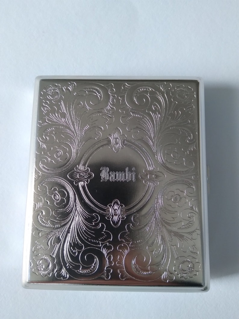 Metal cigarette case with engraving image 10