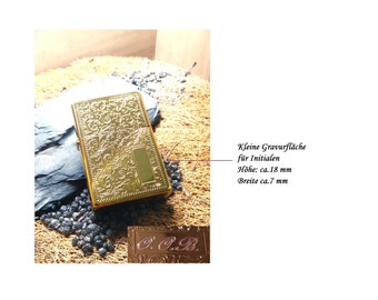 Petrol lighter gold colored gift with desired engraving